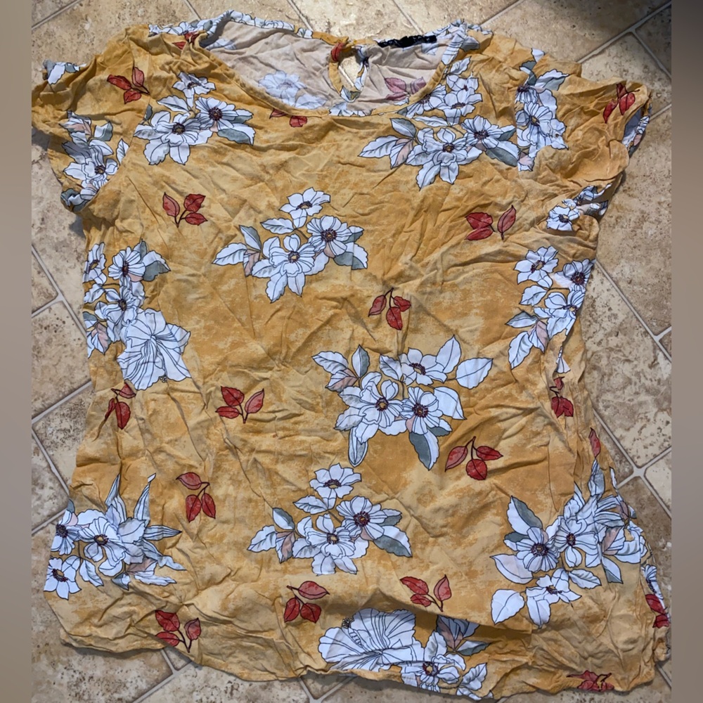 COMO BLAK YELLOW FLOWER SHIRT